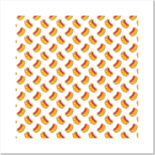 Hotdog Pattern Posters and Art